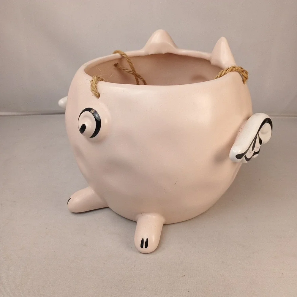 Pottery Pink Flying Ping Planter Pot Succulent Plant Small 3.5